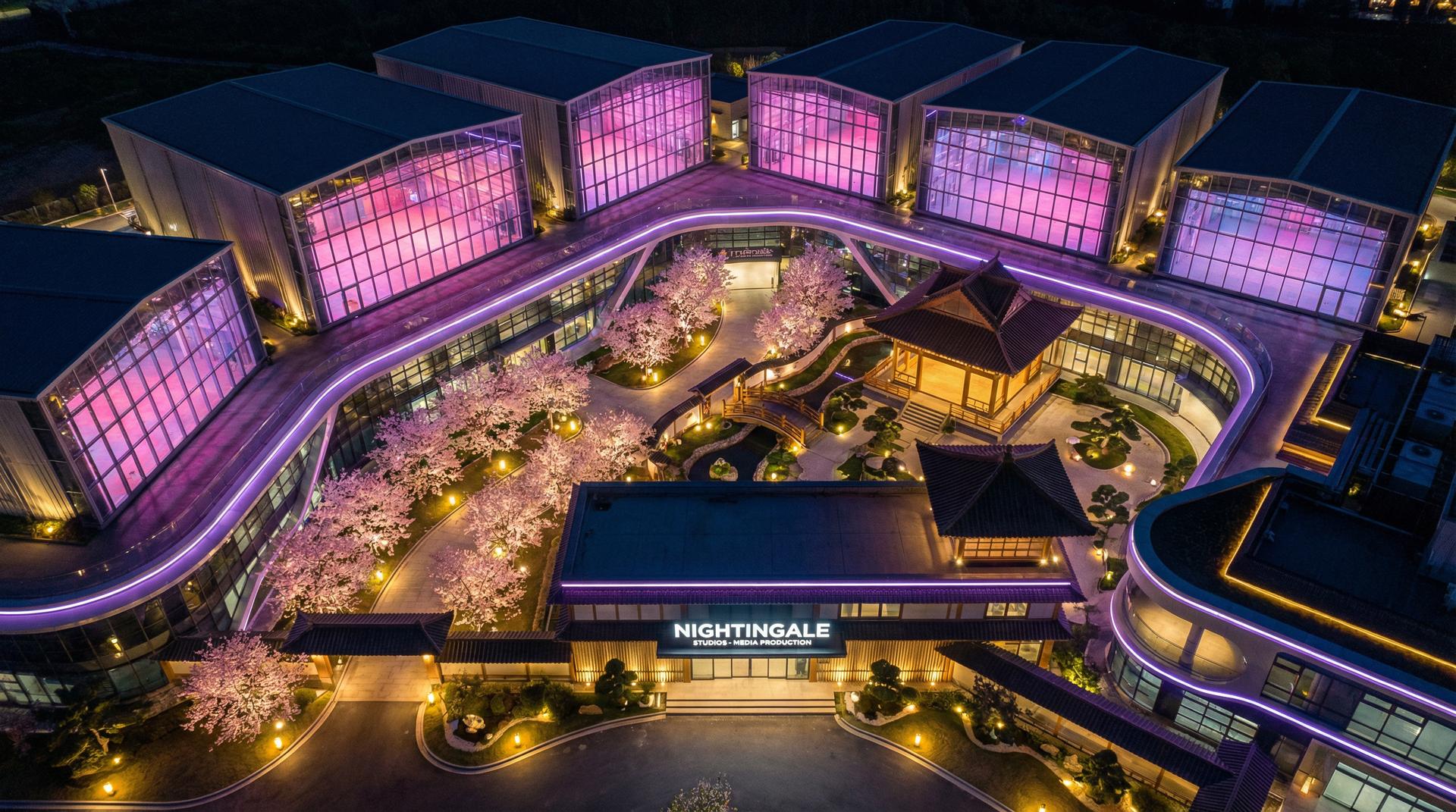 17c一起草传媒基地 - 影视制作基地航拍